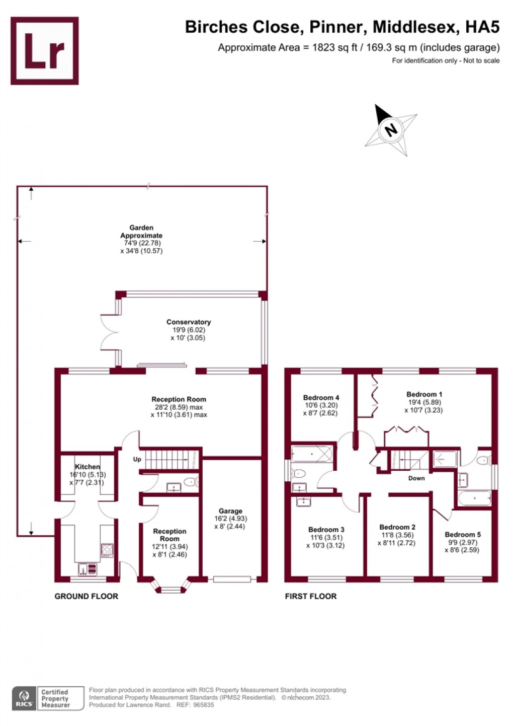 Floorplan for Birches Close, Pinner, HA5