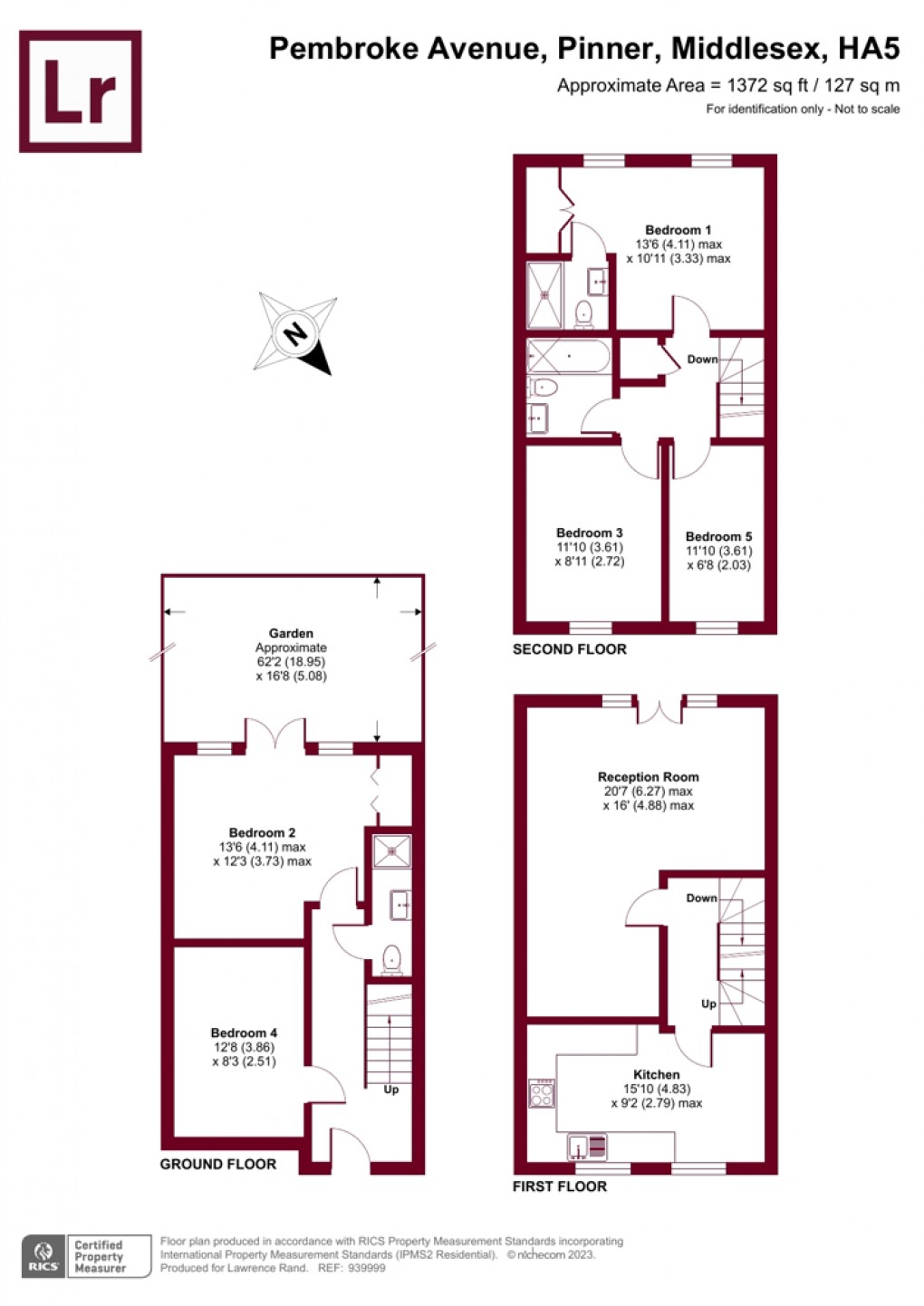 Floorplan for Pembroke Avenue, Pinner, HA5